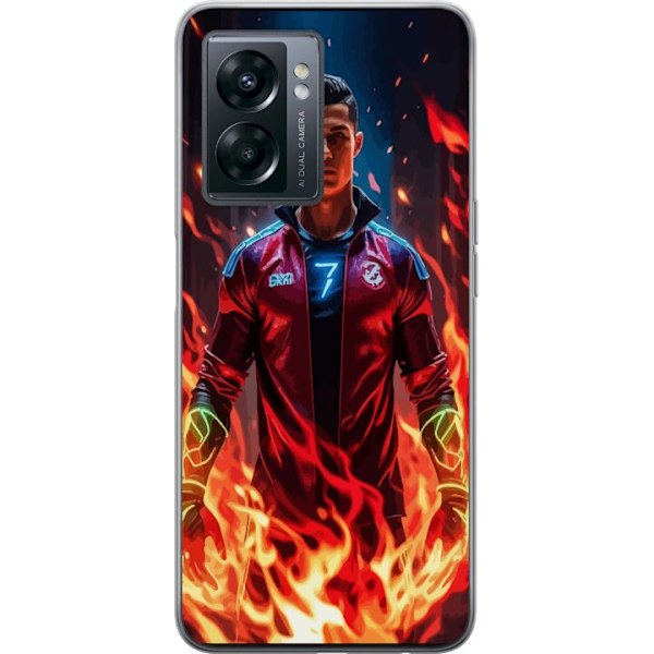 OnePlus Nord N300 Läpinäkyvä kuori Ronaldo Inferno - jalkap