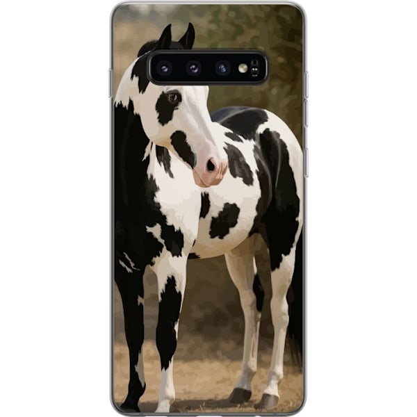Samsung Galaxy S10 Genomskinligt Skal Vacker Häst – elegant