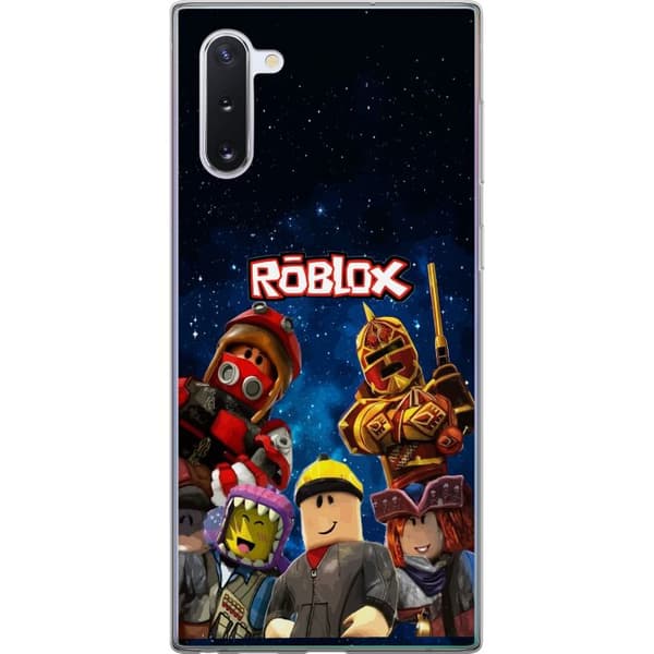 Kompatibelt Mobildeksel til Samsung Galaxy Note10 Roblox romfigurer spillkarakterer stjernehimmel gaming blå