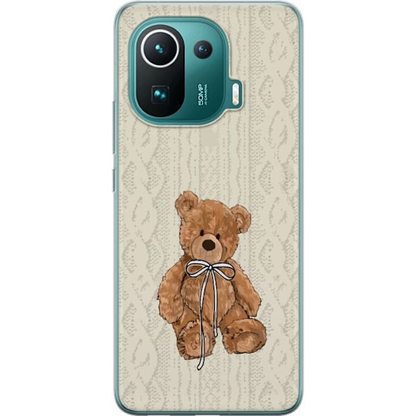 Xiaomi Mi 11 Pro Genomskinligt Skal Liten Nalle – klassisk nalle i enkel design