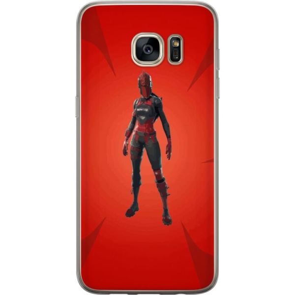 Samsung Galaxy S7 edge Läpinäkyvä kuori Fortnite - Punainen