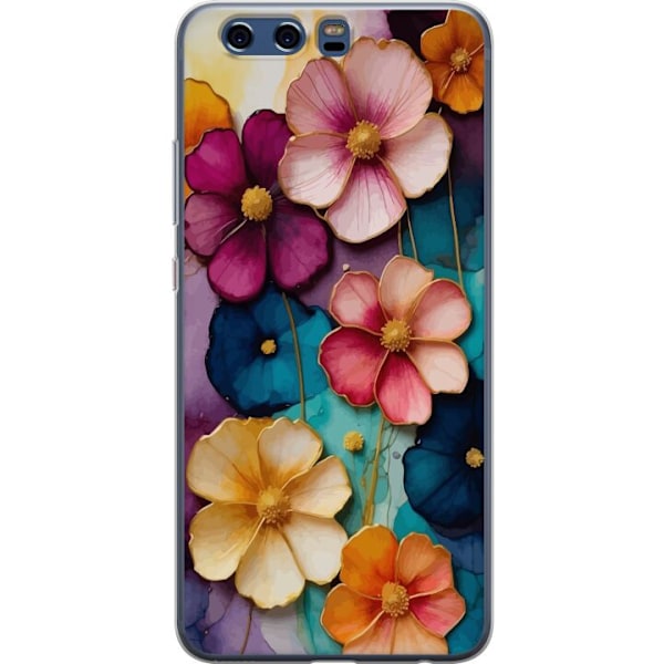 Huawei P10 Gennemsigtig cover Blomster Farver