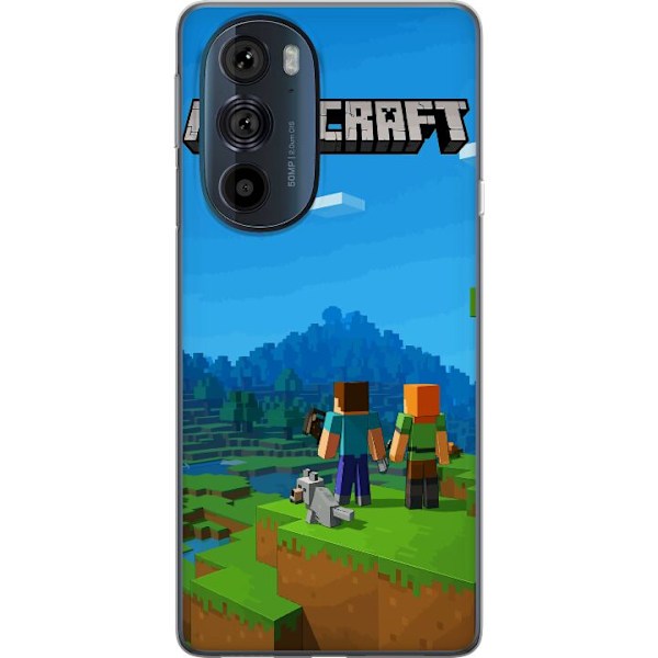 Motorola Edge 30 Pro Gennemsigtig cover Minecraft Key Art
