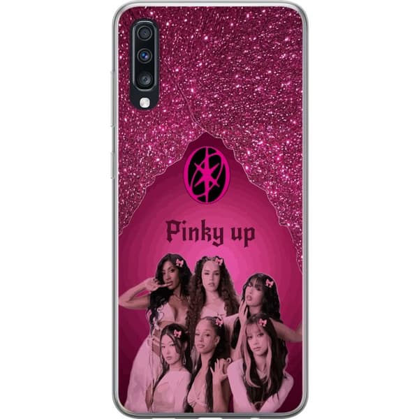 Kompatibelt Mobildeksel til Samsung Galaxy A70 KATSEYE Pinky Up rosa