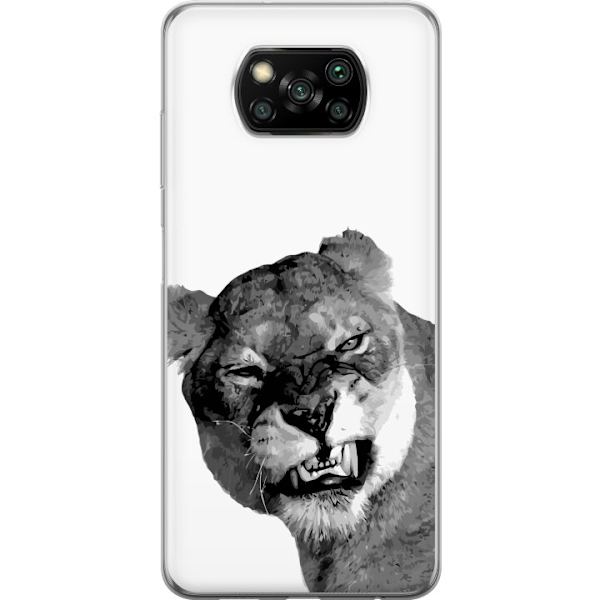 Xiaomi Poco X3 NFC Läpinäkyvä kuori Leijona Taiteellinen Eläinaihe Afrikkalainen Tyyli Viidakon Tunnelma Graafinen Suunnittelu Kotikoristeet Eläi