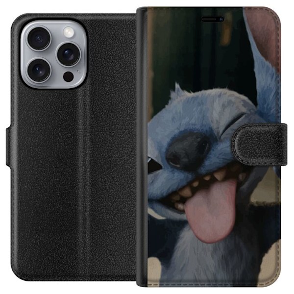 Apple iPhone 16 Pro Max Plånboksfodral Stitch Söt Alien –