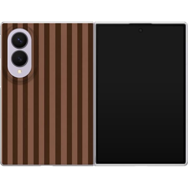 Kompatibelt Mobildeksel til Samsung Galaxy Z Fold8 Brune kastanjestriper brun