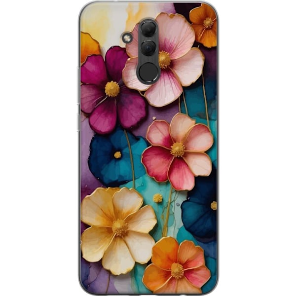 Huawei Mate 20 lite Gjennomsiktig deksel Blomster Farger