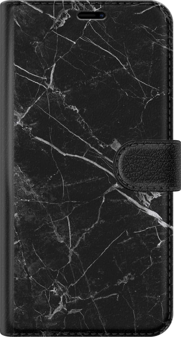 Kompatibelt Plånboksfodral till Samsung Galaxy S21 Svart marmor