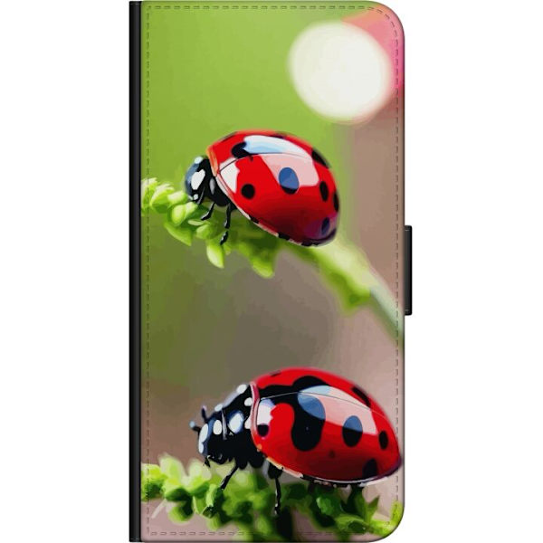 Samsung Galaxy Alpha Lompakkokotelo Leppäkerttu Hyönteinen Onni Symboli Luontoaihe Suosittu Graafinen Motiivi Koristelu Kesäkiertue