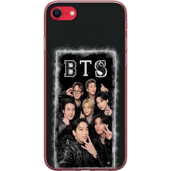 Kompatibel Mobilcover til Apple iPhone 8 BTS-medlemmer poserer sammen i sorte outfits for en selfie sort