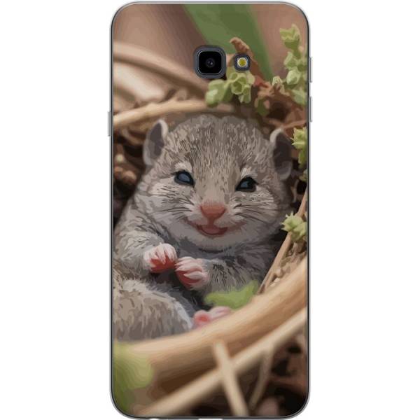 Samsung Galaxy J4+ Genomskinligt Skal Råtta Leende Djurmotiv Stadsmotiv Urban Grafisk Design Populärt Roligt Motiv Art Stil