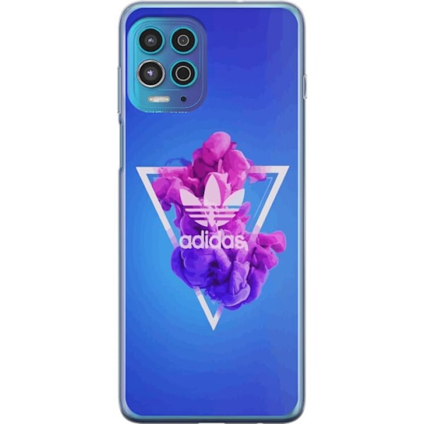 Motorola Moto G100 Genomskinligt Skal Adidas-inspirerad blå d