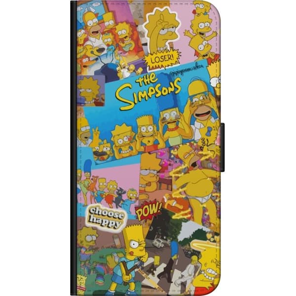Kompatibelt Plånboksfodral till OnePlus 9 Pro The Simpsons Collage Retro Cartoon Pop Art