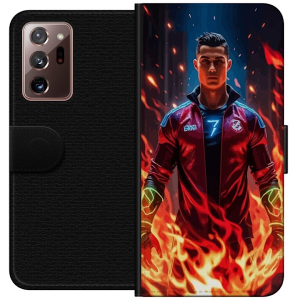 Samsung Galaxy Note20 Ultra Tegnebogsetui Ronaldo Inferno - fodboldhelt i flammer