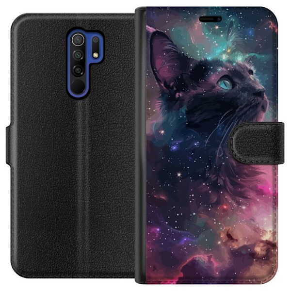 Xiaomi Redmi 9 Tegnebogsetui Katten i Galaksen