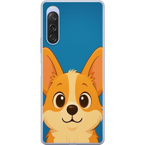 Sony Xperia 10 V Genomskinligt Skal Hello Corgi