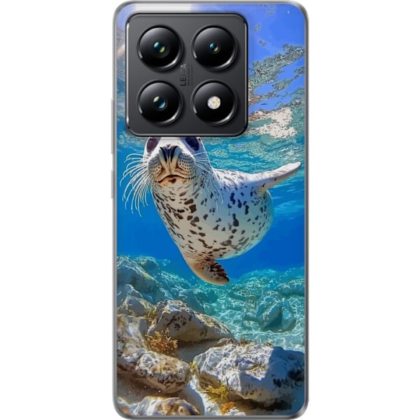 Xiaomi 14T Gennemsigtig cover Salg Hav Svømning Dyremotiv Natur Vandmotiv Blåt Design Marin Tema Populært Motiv Dyreliv