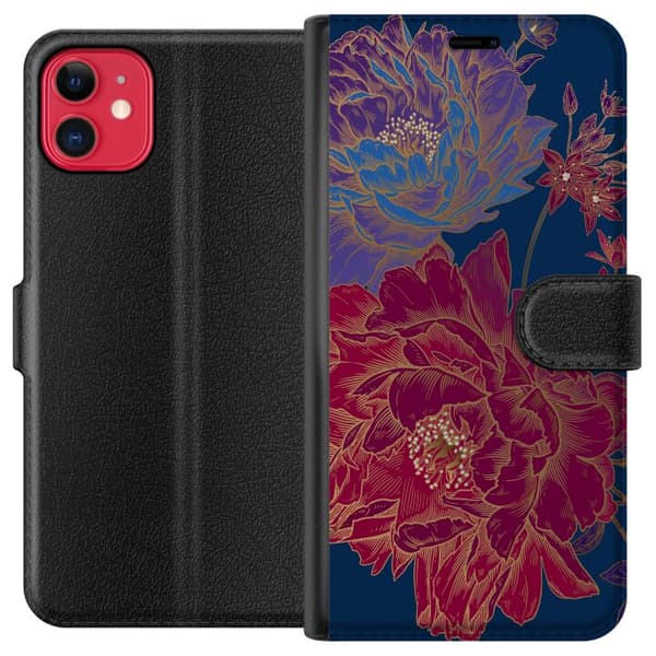 Kompatibel Tegnebogsetui til Apple iPhone 11 Blomster