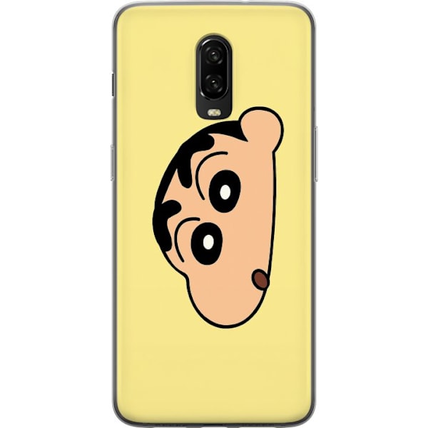 OnePlus 6T Läpinäkyvä kuori Peeking Shinchan