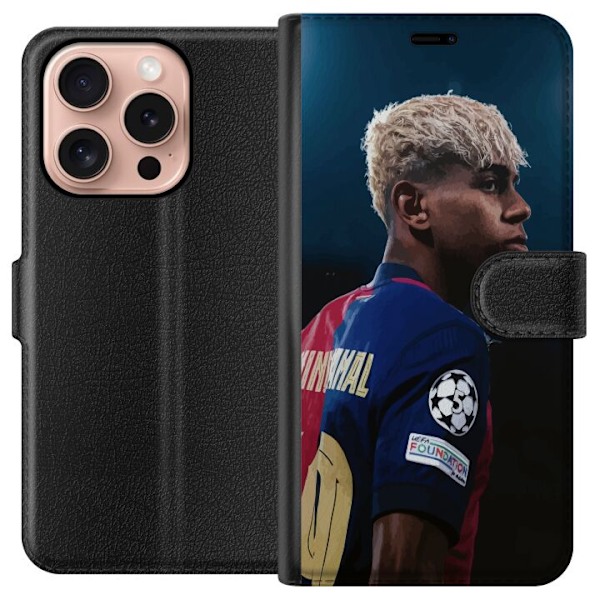 Apple iPhone 16 Pro Lompakkokotelo Lamine Yamal - Barcelonan ihmelapsi fokuksessa