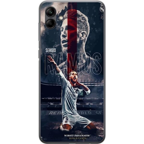 Samsung Galaxy A05 Läpinäkyvä kuori Ramos Jalkapallolegenda Motiivi Pelaaja Real Madrid Espanja Takaisin Ikoni Nimi Jalkapallotähti Urheilu