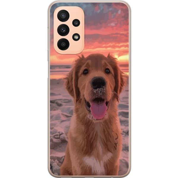 Kompatibelt Mobildeksel til Samsung Galaxy A23 Hund