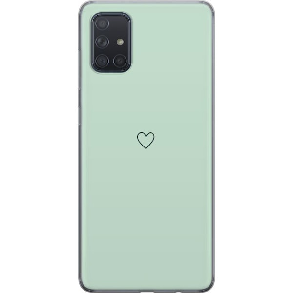 Samsung Galaxy A71 Gennemsigtig cover Enkelt Hjerte