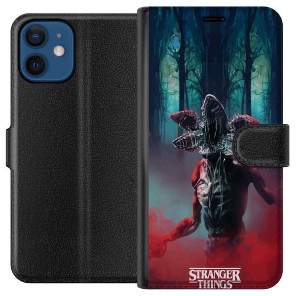 Kompatibel Tegnebogsetui til Apple iPhone 12 Stranger Things Netflix 80'ernes mystik gyser