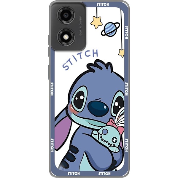 Motorola Moto E14 Genomskinligt Skal Stitch rymden