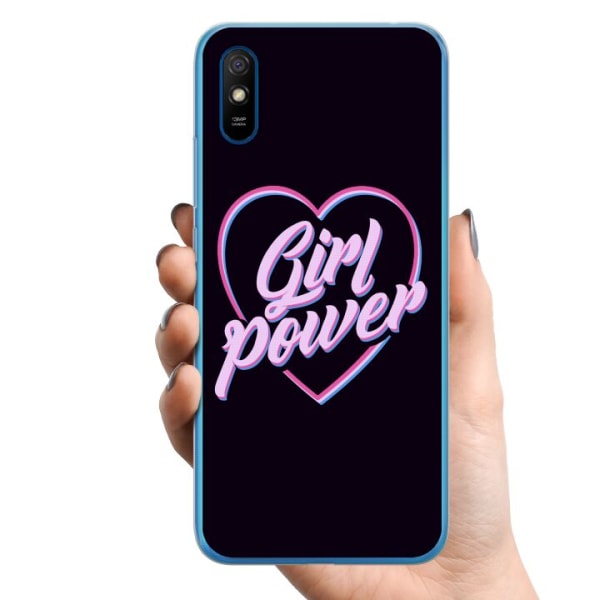 Xiaomi Redmi 9A TPU Mobilskal Neon Girl Power