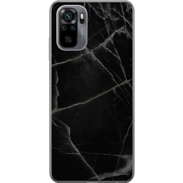 Xiaomi Redmi Note 10S Läpinäkyvä kuori Musta marmori