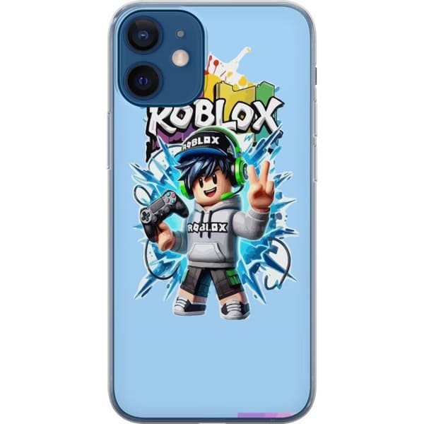 Kompatibelt Mobildeksel til Apple iPhone 12 mini Roblox-gamerkarakter med headset og kontroller