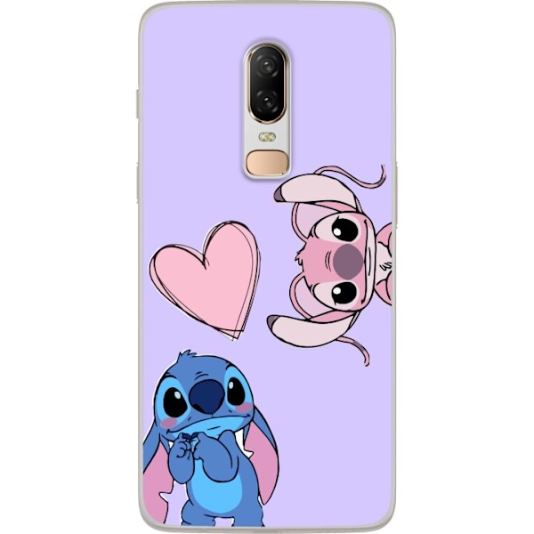 OnePlus 6 Läpinäkyvä kuori Stitch Mode
