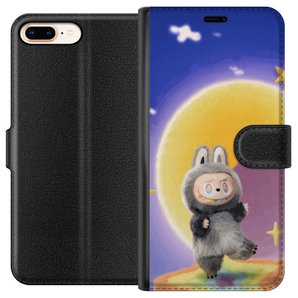 Apple iPhone 8 Plus Lompakkokotelo Labubu Neon Pop - Neonväri
