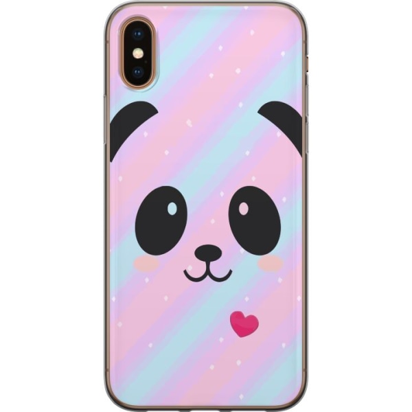 Apple iPhone XS Gjennomsiktig deksel Regnbue Panda