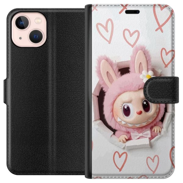 Kompatibel Tegnebogsetui til Apple iPhone 13 mini Vinylmonsterfigur, kawaii-udgave, samledukke