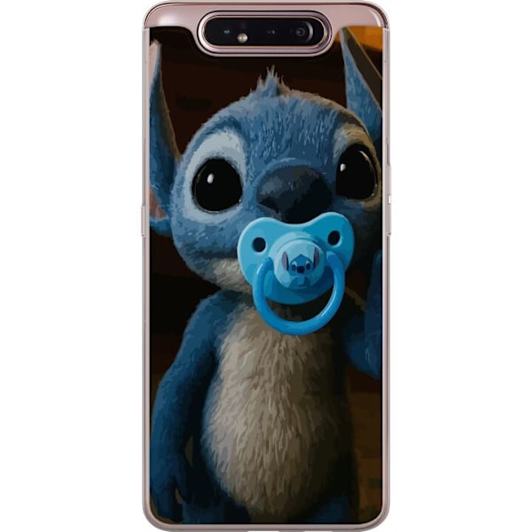 Samsung Galaxy A80 Läpinäkyvä kuori Stitch & Napp - vauvateema söpöllä hahmolla