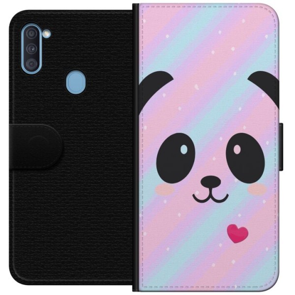 Samsung Galaxy A11 Lompakkokotelo Sateenkaari Panda