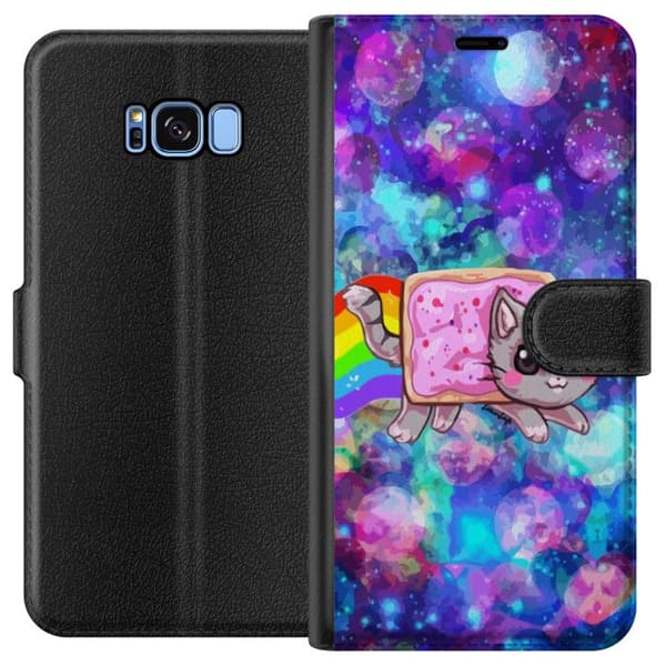 Kompatibelt Plånboksfodral till Samsung Galaxy S8 Flygande katt