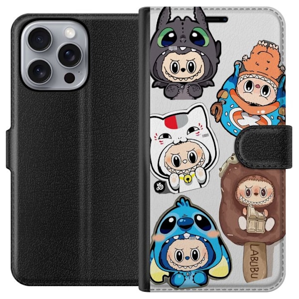 Apple iPhone 16 Pro Max Lompakkokotelo Labubu hahmokokoelma -