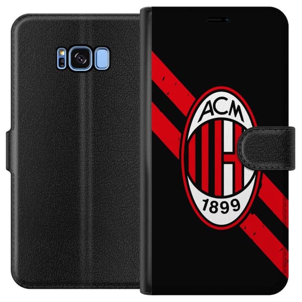 Kompatibelt Plånboksfodral till Samsung Galaxy S8 AC Milan