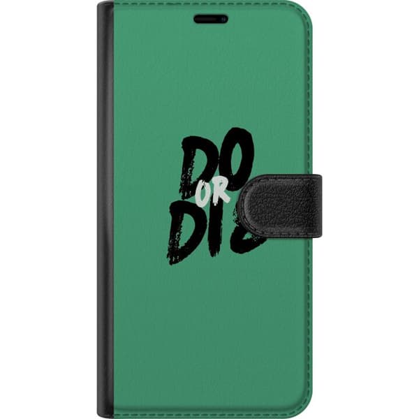 Kompatibel Tegnebogsetui til Samsung Galaxy A05 "Do or Die"-tekst i sort penselstil mod grøn baggrund grøn