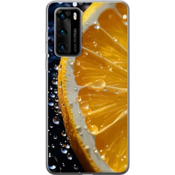 Huawei P40 Gennemsigtig cover Appelsin