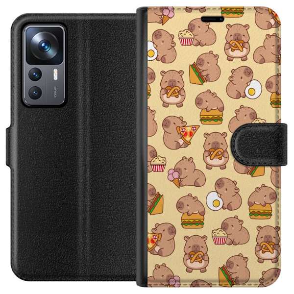 Xiaomi 12T Pro Lompakkokotelo Kawaii capybara puhelinkotelo useilla söpöillä hahmoilla