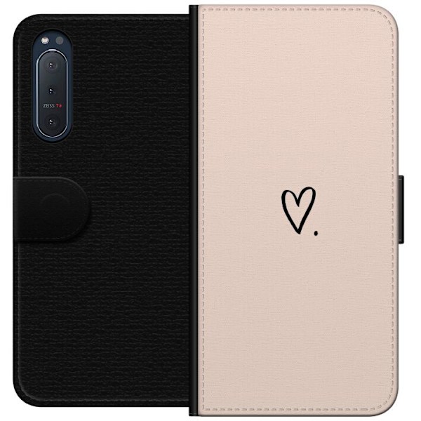 Sony Xperia 5 II Tegnebogsetui Hjerte