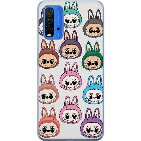 Xiaomi Redmi 9T Gennemsigtig cover Labubu Macaron Monster - Nu