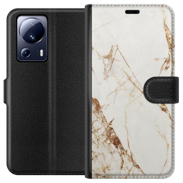 Xiaomi 13 Lite Plånboksfodral Vit marmor