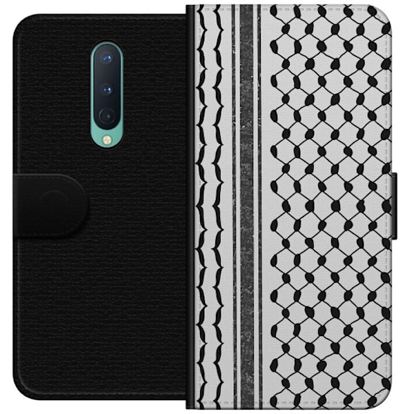 OnePlus 8 Lompakkokotelo Palestiinalainen kuvio - perinteiseen tyyliin inspiroima keffiyeh-kangas