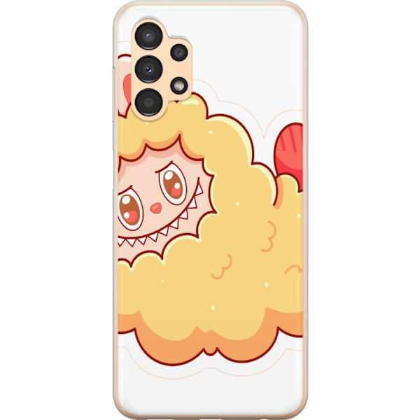 Samsung Galaxy A13 Läpinäkyvä kuori Labubu Pesukarhu Pop Mart Hahmo Keräilyesine Söpö Suunnittelu Suosittu Teema Taideteos Leikkisarja